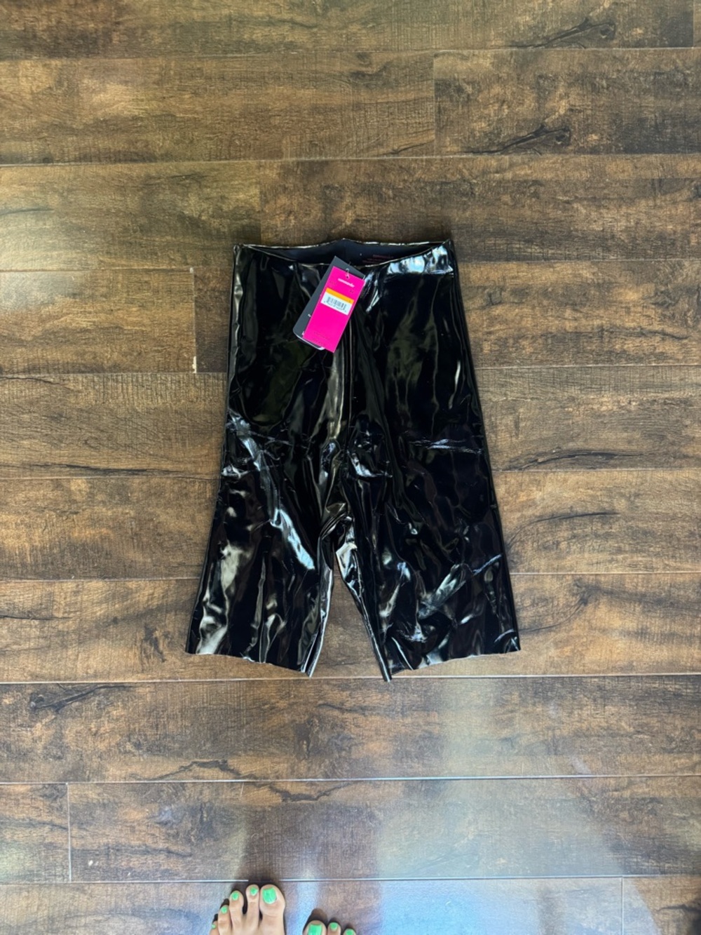 Commando Black Shiny Kids Bike Shorts